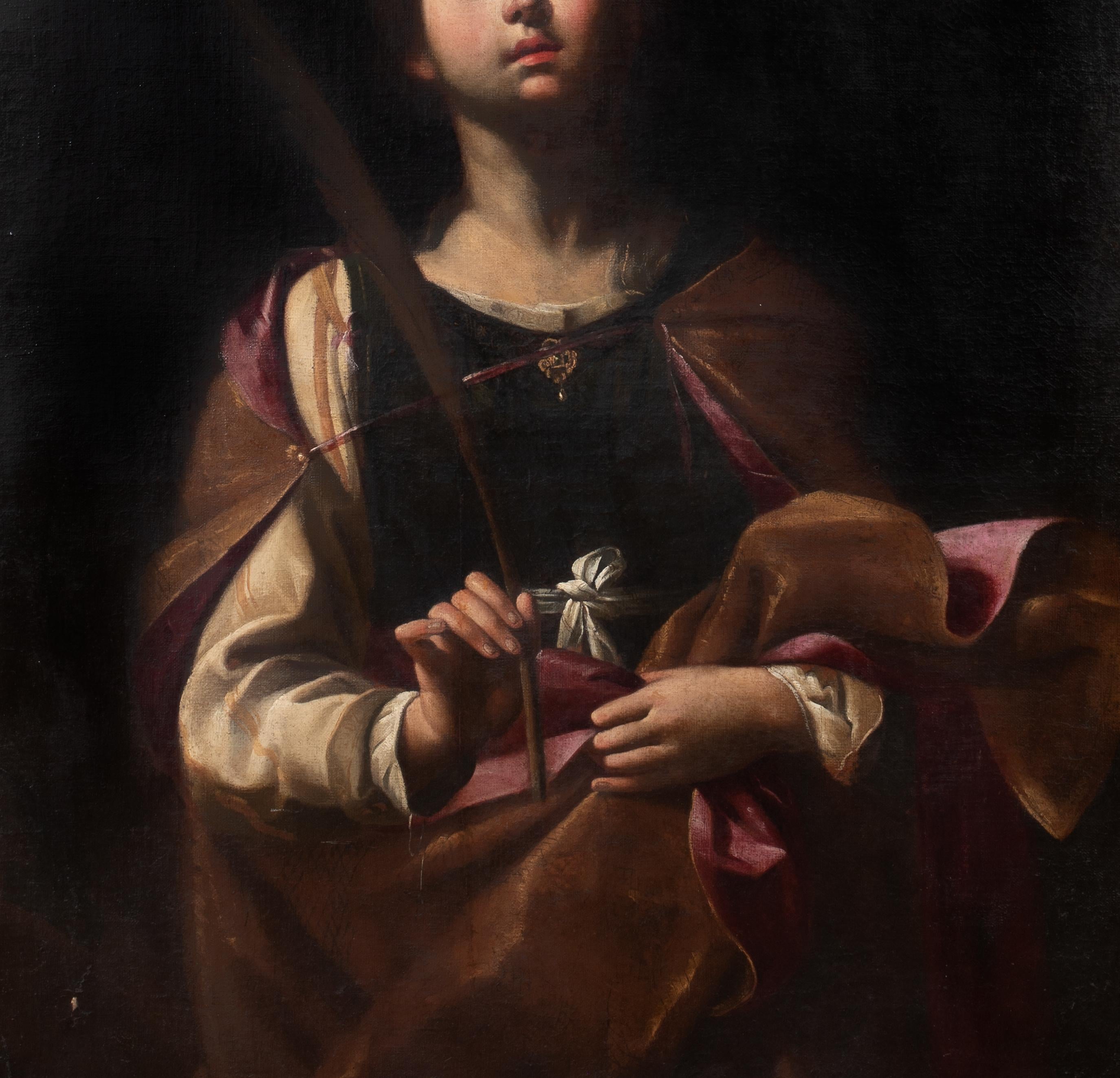 Saint Catherine Of Alexandria, 17th Century 

workshop of GUIDO RENI (1575-1642)

Large 17th century Italian Old Master depiction of the virgin martyr Saint Catherine Of Alexandria, oil on canvas. Excellent quality and condition circa 1620 depiction