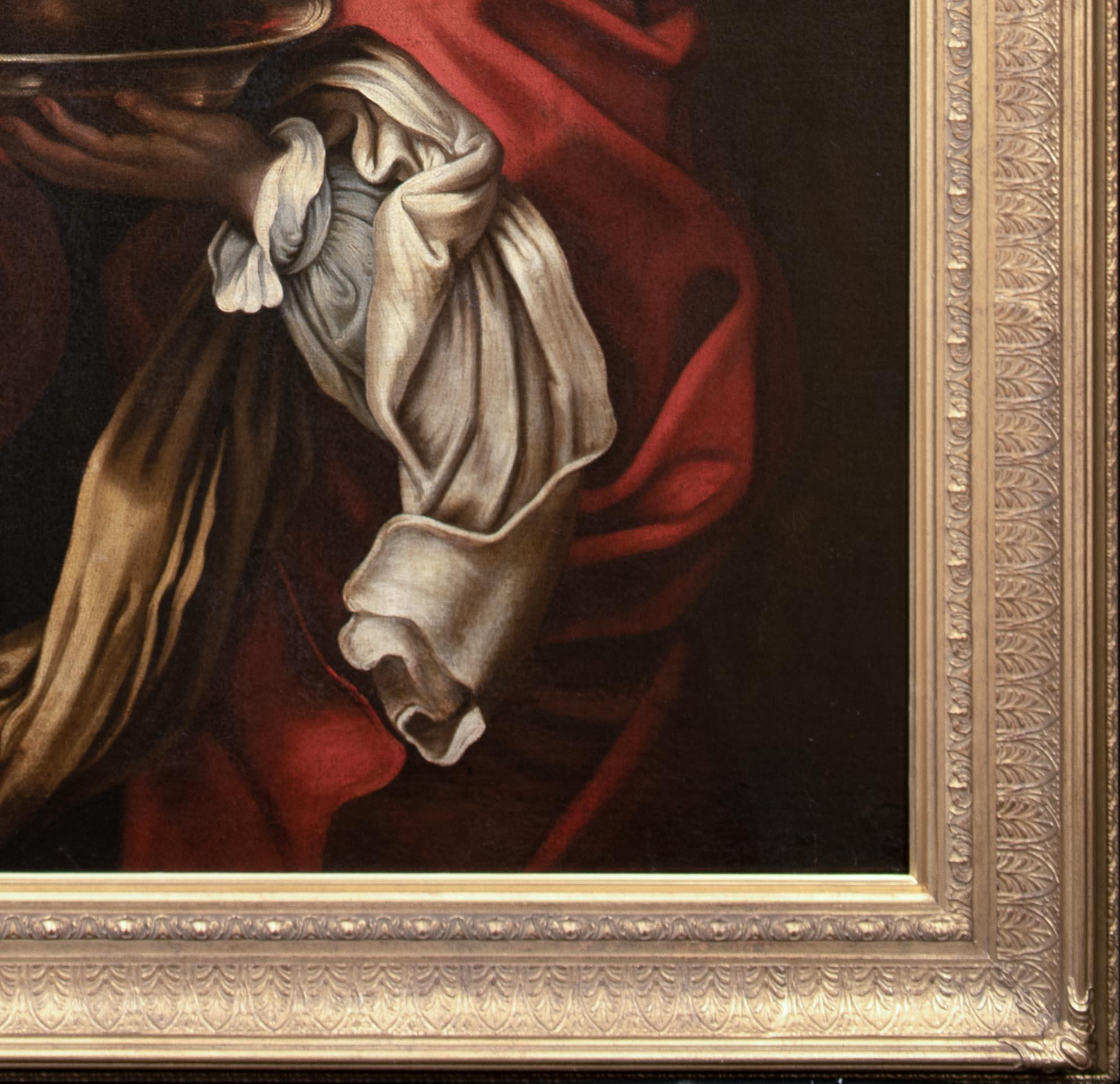 Salome With The Head Of St John The Baptist, 17th Century

Studio of GUIDO RENI (1575-1642)

Huge 17th Century Italian Old Master depiction of Salome with the head of St John The Baptist, oil on canvas. Excellent quality and condition three quarter