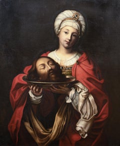 Antique Salome With The Head Of St John The Baptist, 17th Century  Studio of GUIDO RENI 