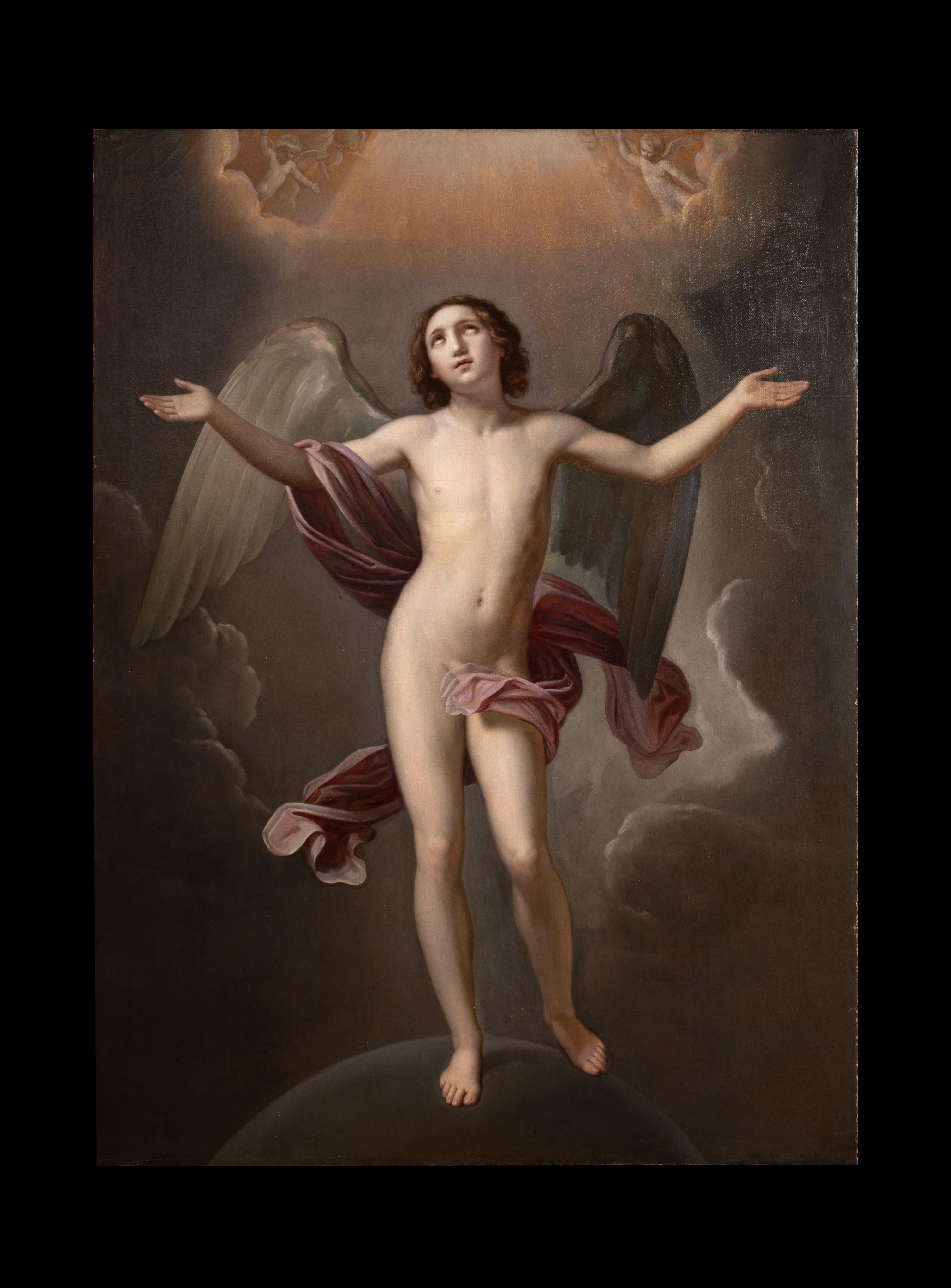 L'Arcangelo Gabriele, XVII secolo  bottega di Guido RENIS (1575-1642) - Painting di Guido Reni