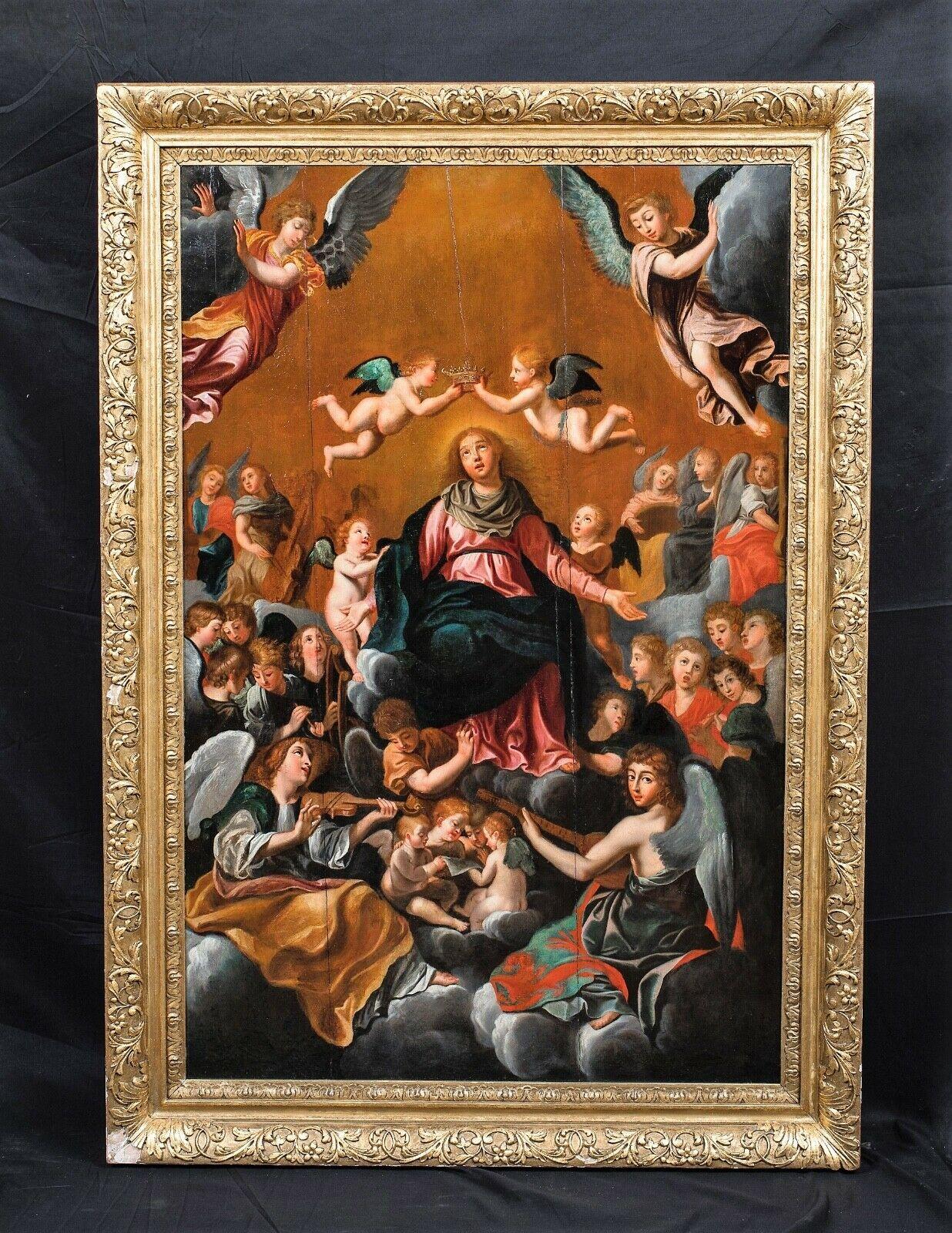 L'incoronazione della Vergine, XVII secolo - Painting di Guido Reni