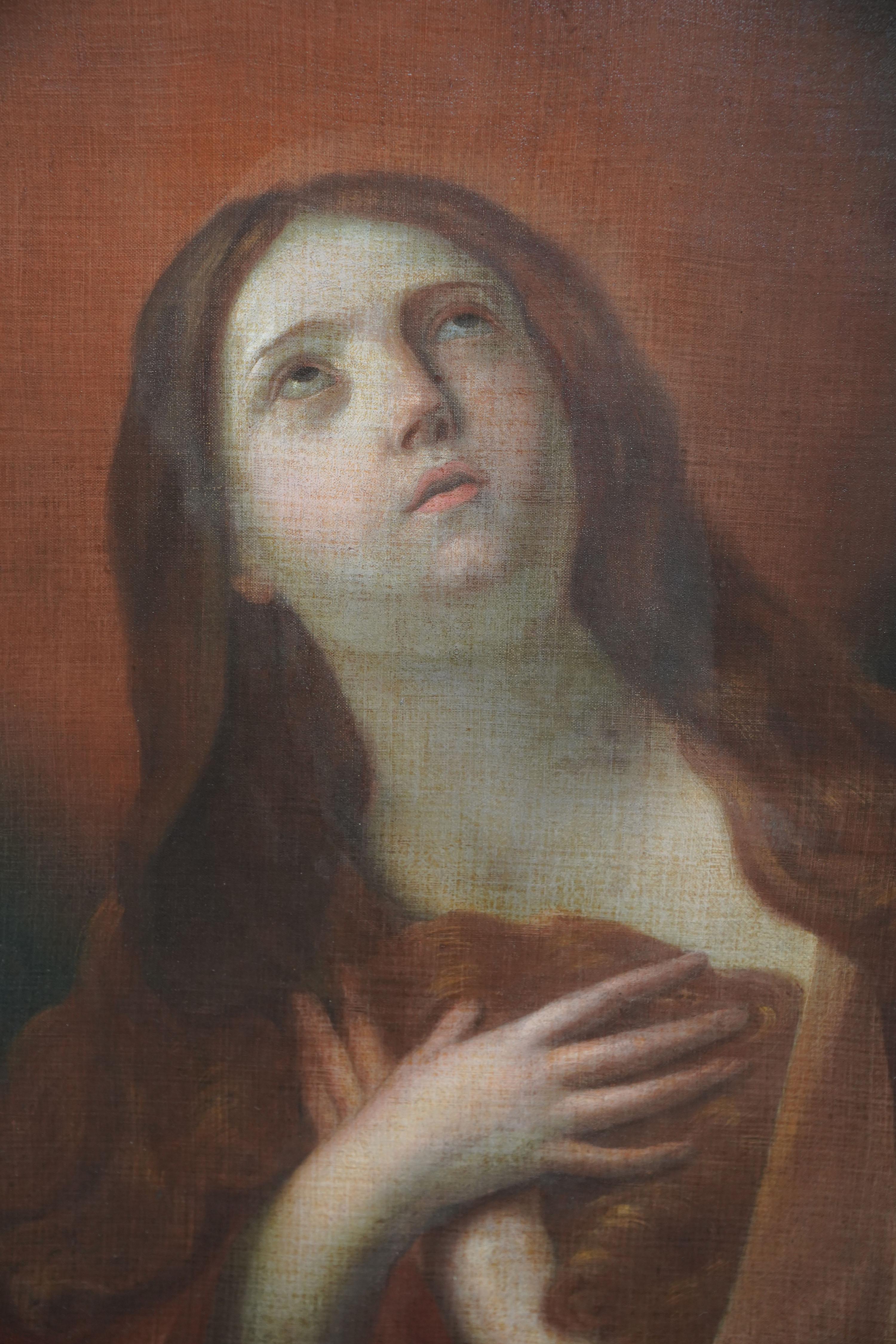Die Penitent Mary Magdalene – Porträt eines Alten Meisters, Ölgemälde (Alte Meister), Painting, von Guido Reni
