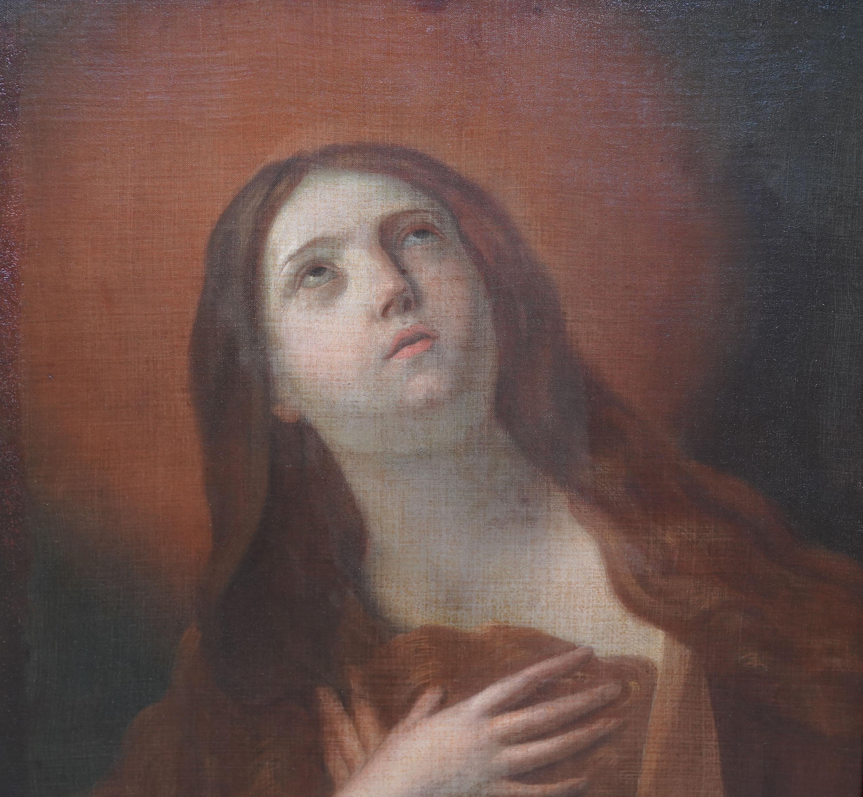 Dies ist eine hervorragende italienische Altmeister Porträt Ölgemälde zugeschrieben Kreis von Guido Reni. Es handelt sich um ein halblanges Porträt der reumütigen Maria Magdalena mit zum Himmel gerichteten Augen und vor der Brust gefalteten Händen.