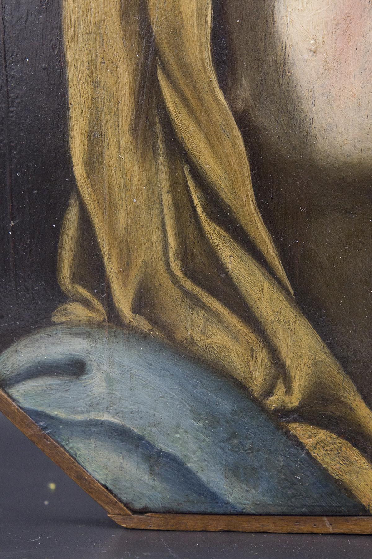 Italian Guido Reni Panel Painting Madonna Addolorata