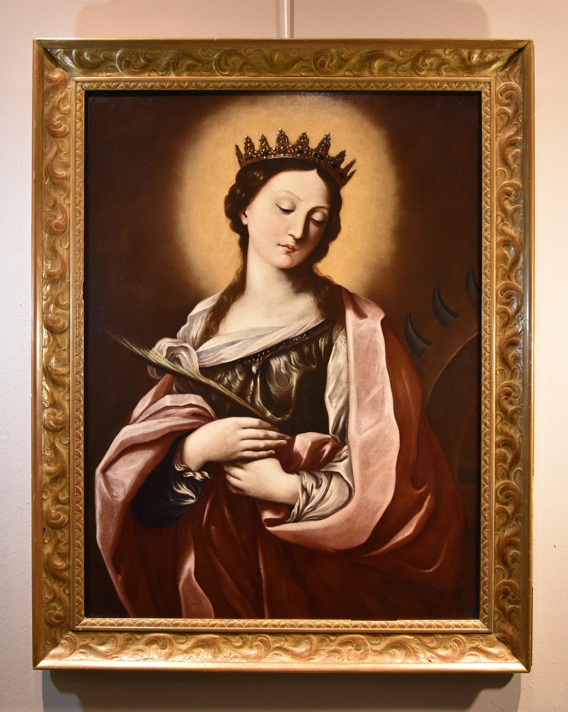Santa Caterina Portrair Guido Reni Dipinto del XVII secolo Olio su tela Vecchio maestro - Painting Antichi maestri di Guido Reni (bologna 1575 - 1642) 