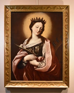 Saint Catherine Portrair Guido Reni Paint 17th Century Oil on canvas Old master