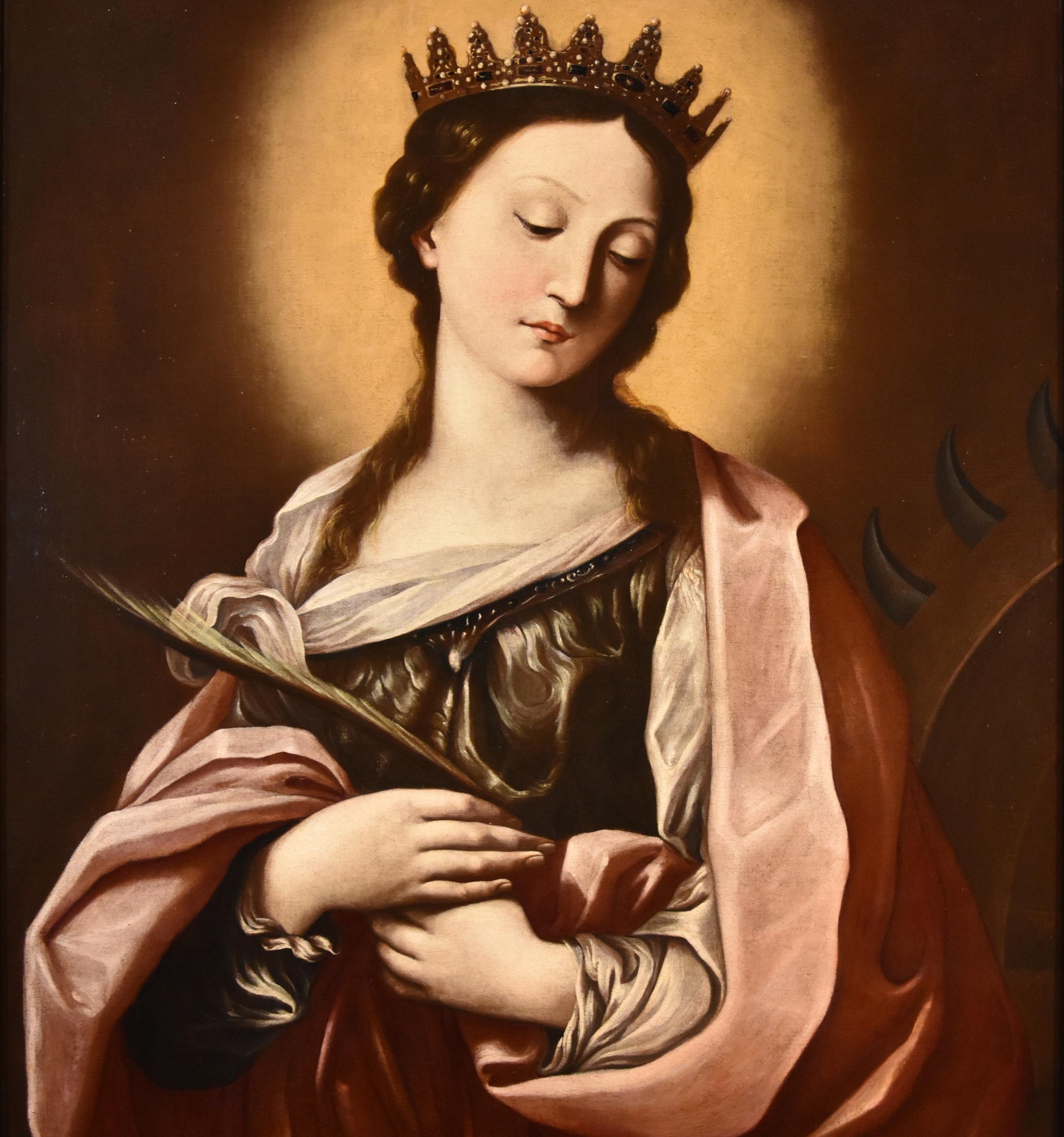 Guido Reni (Bologna 1575 - 1642) Laboratorio di
Santa Caterina d'Alessandria
(LINK completo)

Olio su tela
Misure (cm): 96 x 73 - con cornice 112 x 88

Questa splendida opera raffigura una bella figura femminile, riccamente vestita e dai tratti