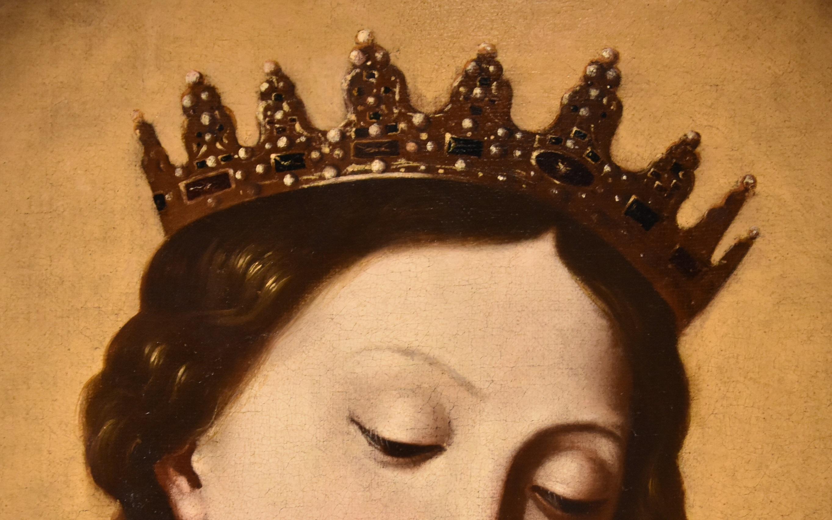 Santa Caterina Portrair Guido Reni Dipinto del XVII secolo Olio su tela Vecchio maestro in vendita 2