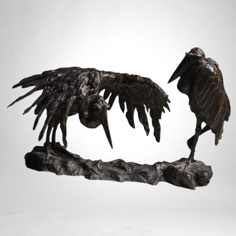 Guido Righetti Bronze Deux Marabouts africains (1914) For Sale 11
