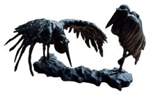 Vintage Guido Righetti Bronze Deux Marabouts africains (1914)