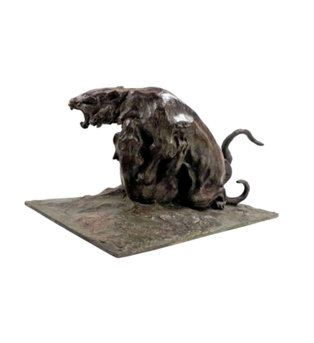 Guido Righetti - (1875-1958), Bronze+ Fighting Tigers n°1 en vente 1