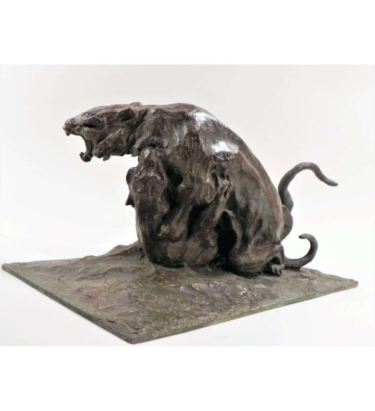 Guido Righetti - (1875-1958), Bronze+ Fighting Tigers n°1 en vente 2