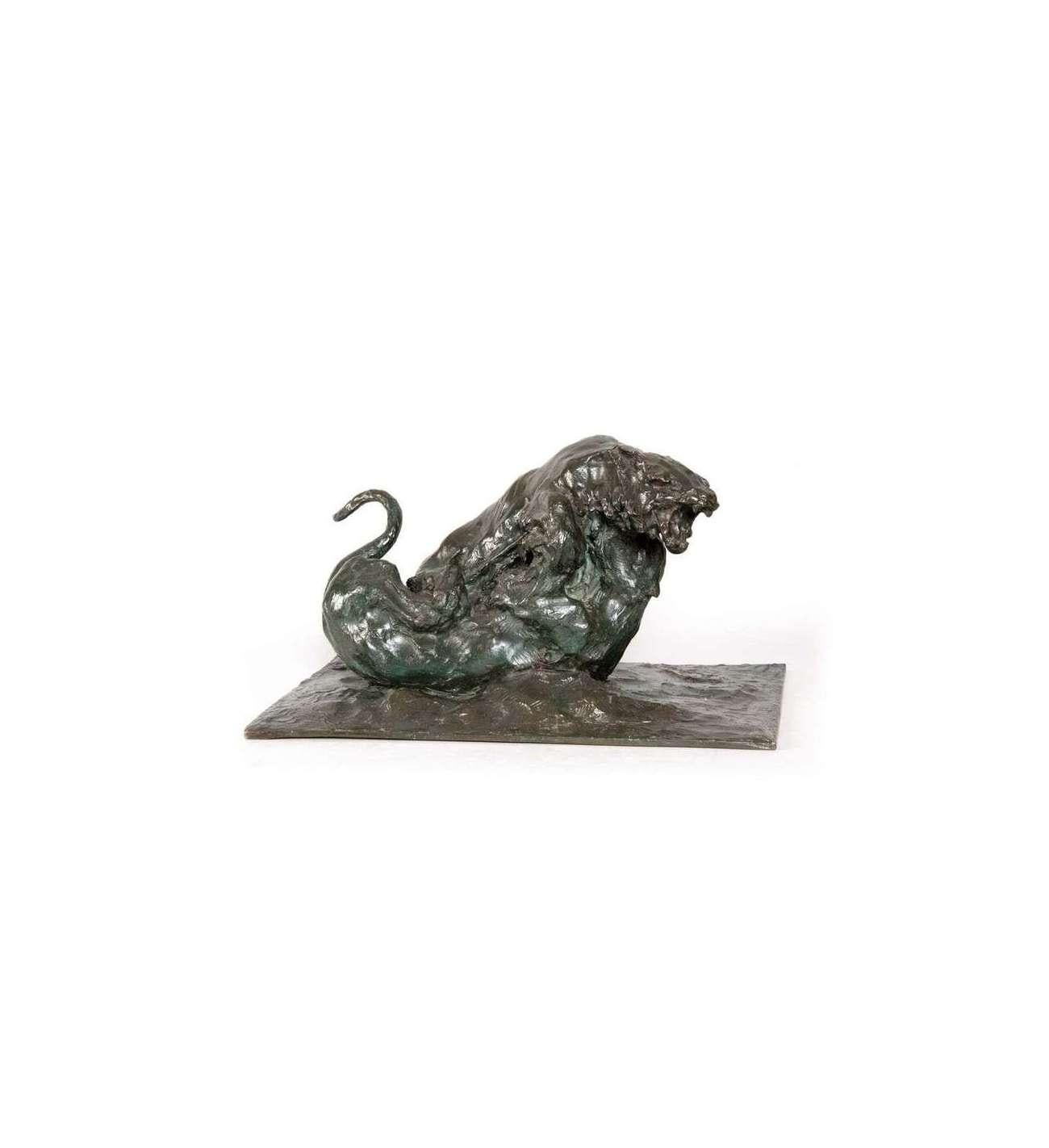 Guido Righetti - (1875-1958), Bronze+ Fighting Tigers n°1 en vente 3