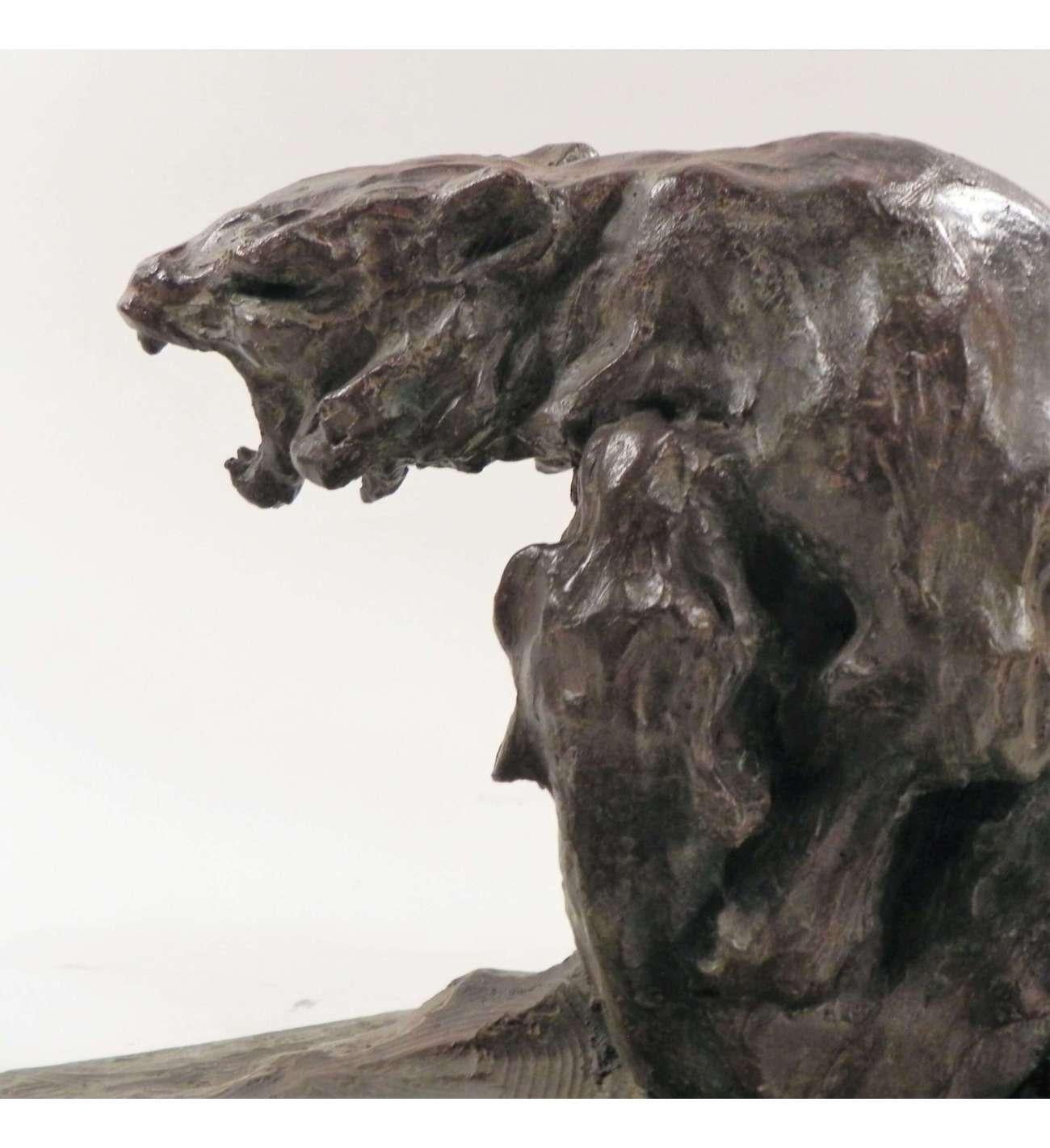 Guido Righetti - (1875-1958), Bronze+ Fighting Tigers n°1 en vente 4