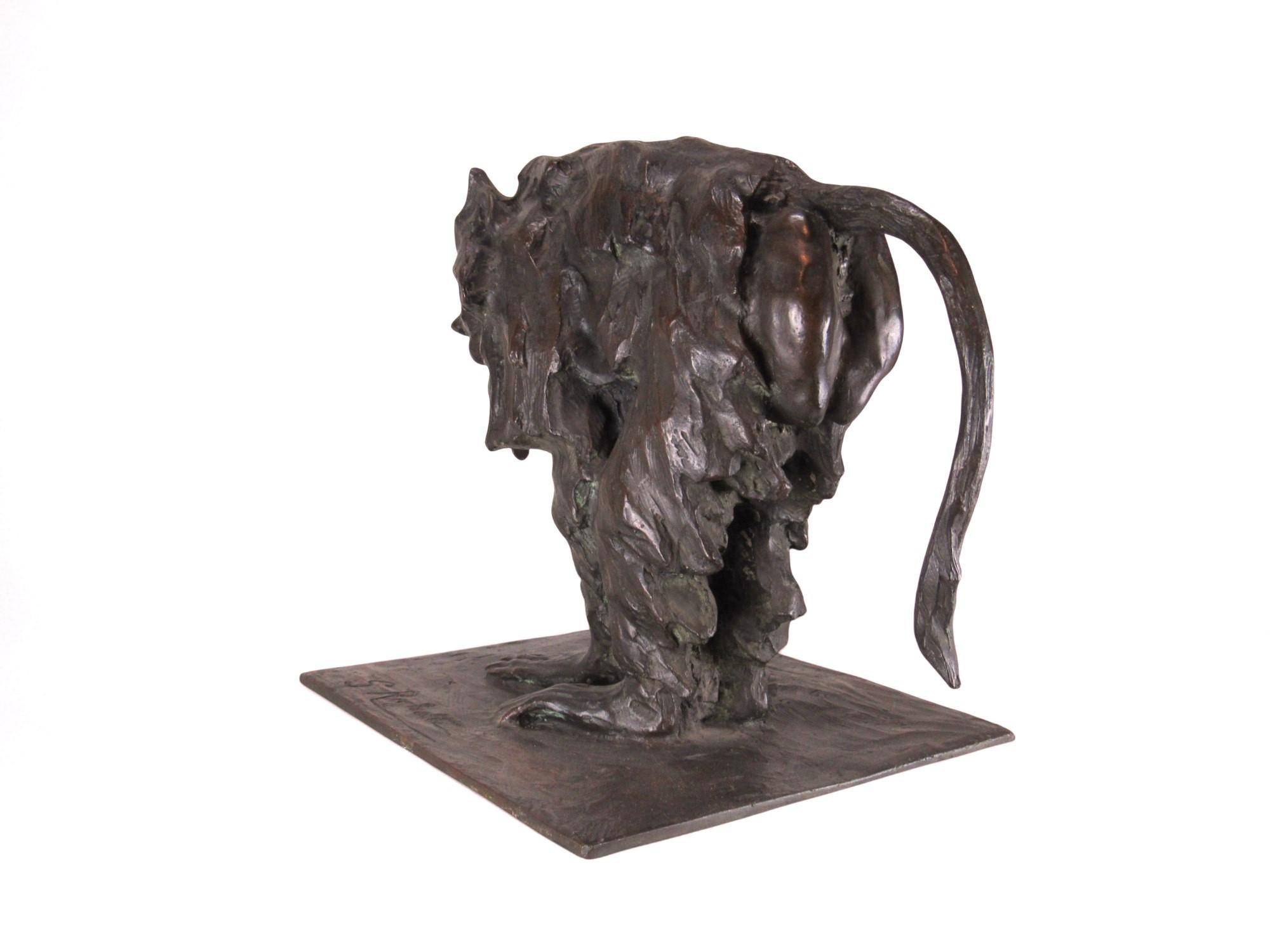 Guido Righetti Bronze Sacred Hamadryas Baboon (Model c. 1917) For Sale 4
