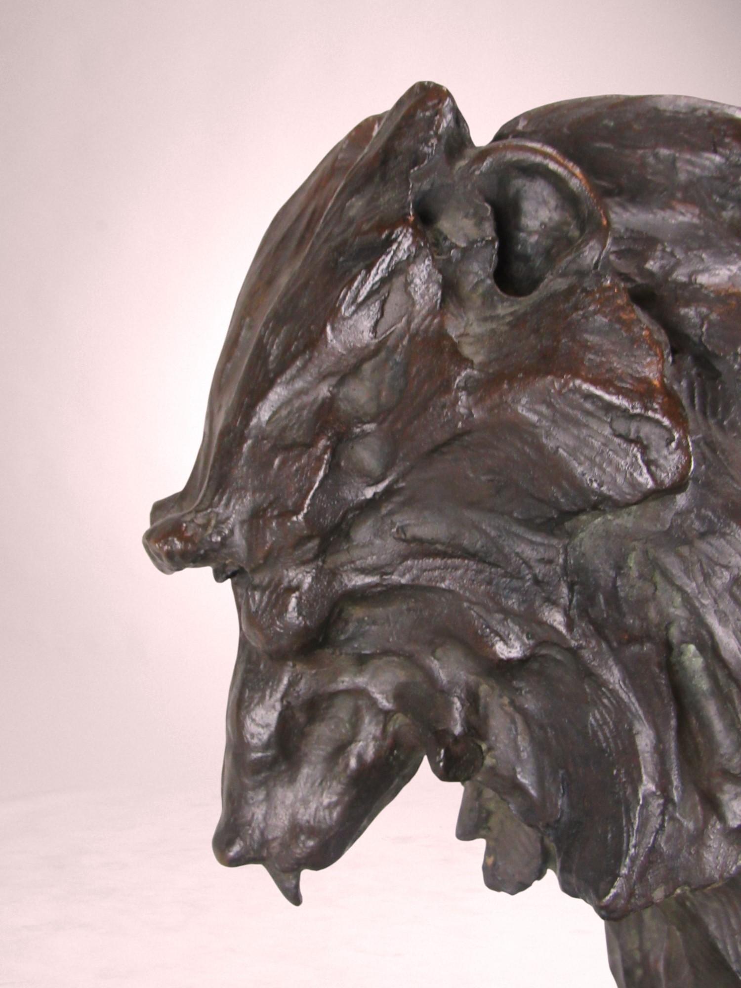 Guido Righetti Bronze Sacred Hamadryas Baboon (Model c. 1917) For Sale 5