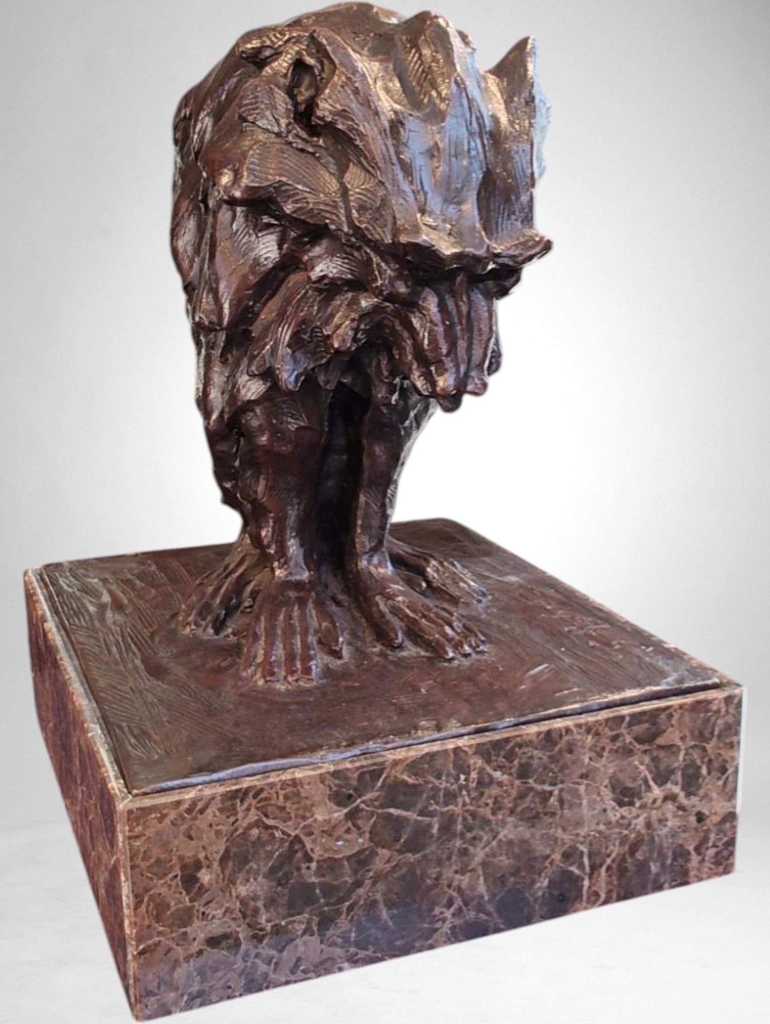 Guido Righetti Bronze Sacred Hamadryas Baboon (Model c. 1917) For Sale 7