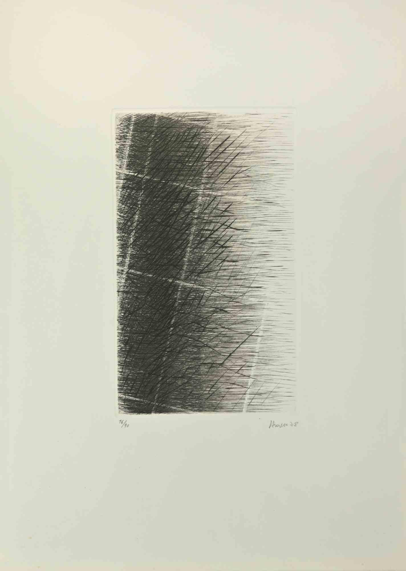 Komposition – Radierung von Guido Strazza – 1978