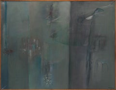 'Menton's Weather' 1958 Oil on Canvas by Guido Strazza Abstract Informal Italian