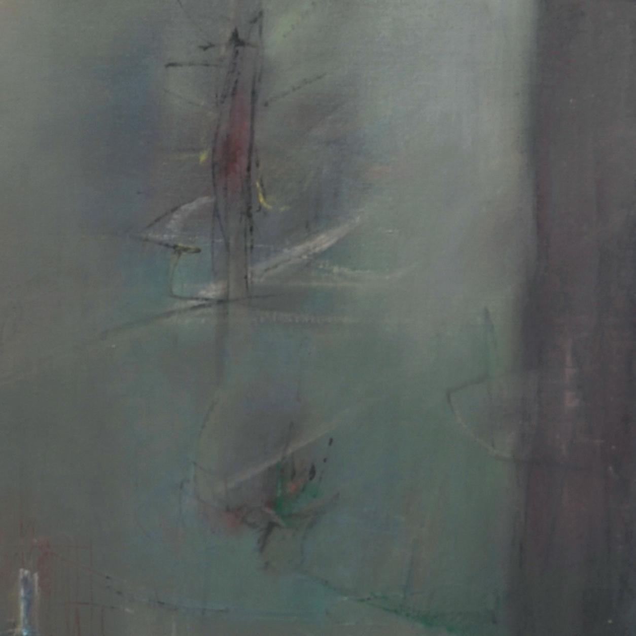 'Menton's Weather' 1958 Oil on Canvas by Guido Strazza Abstract Informal Italian For Sale 5