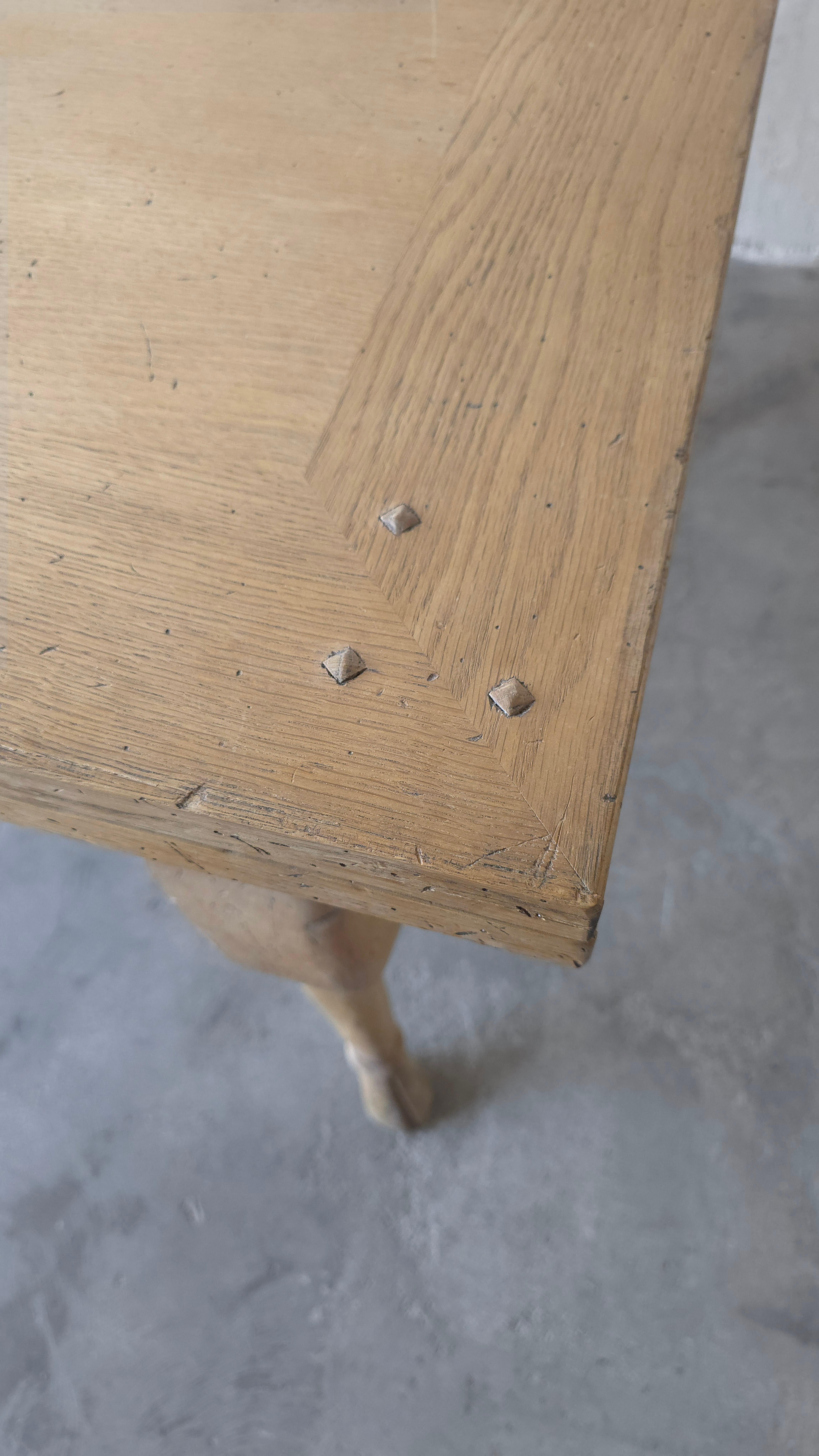 Guido Zichele Italian Oak 11ft Extension Dining Table For Sale 6