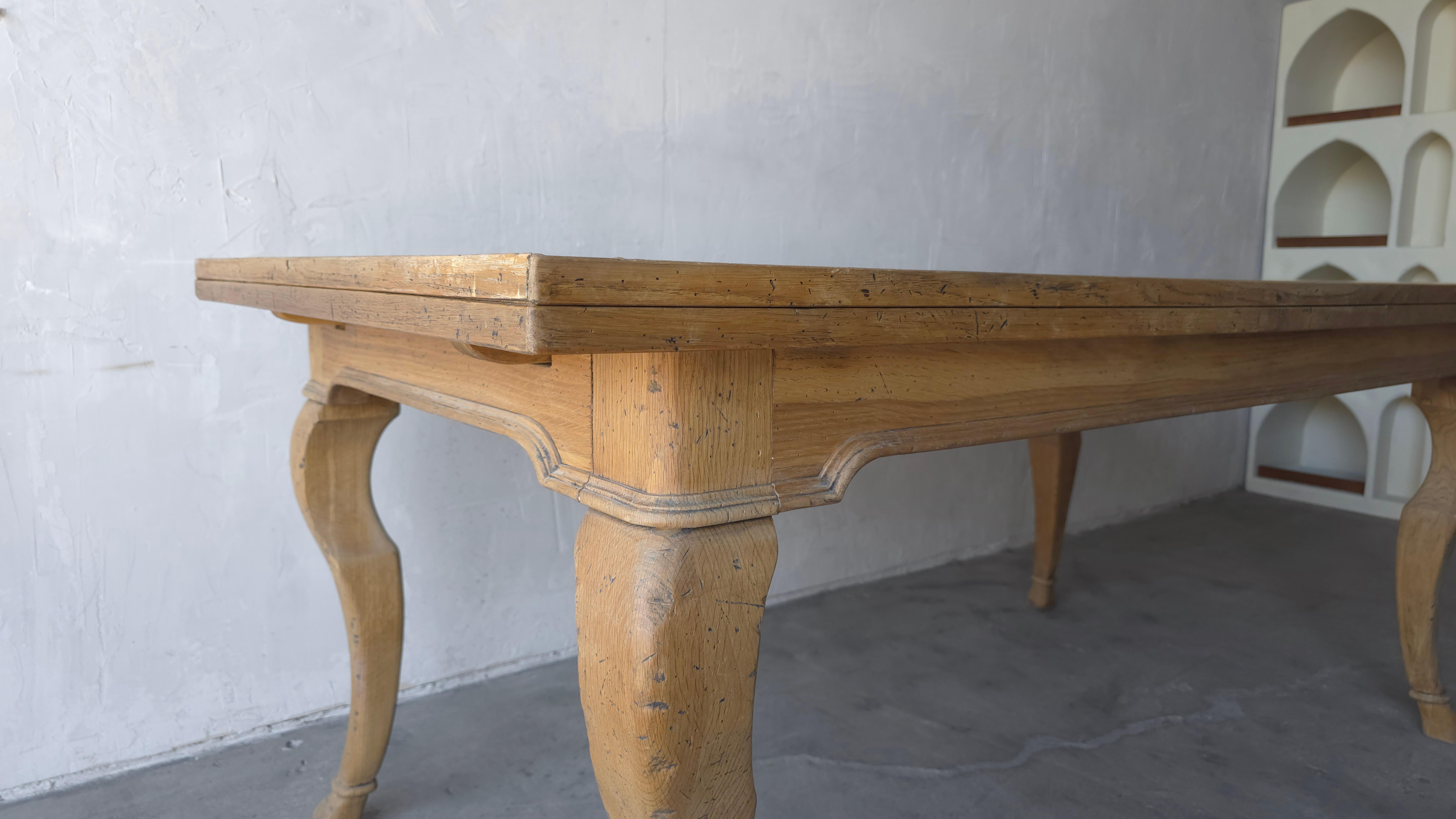 Guido Zichele Italian Oak 11ft Extension Dining Table For Sale 7