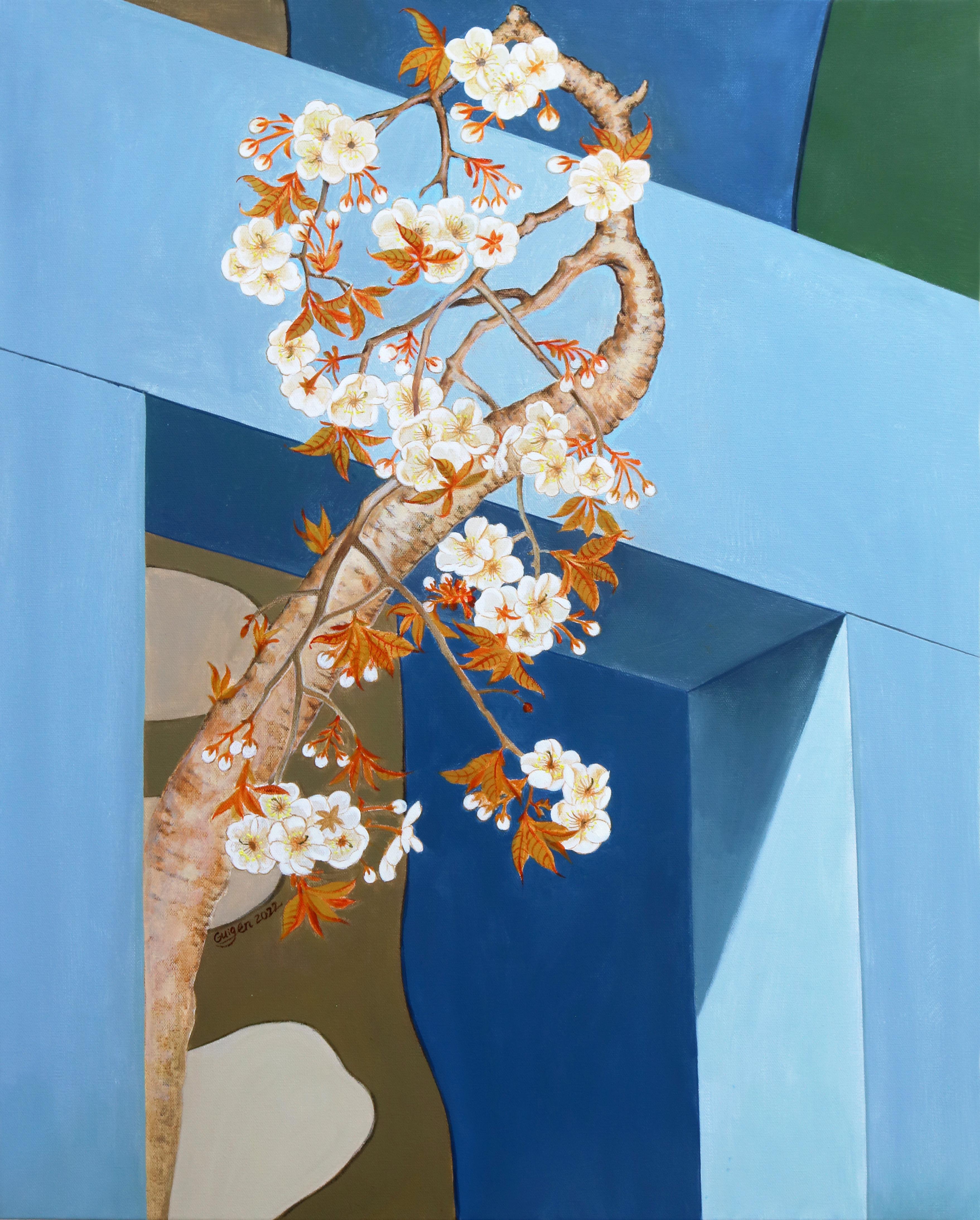Interior Painting Guigen Zha - Out of the Wall, peinture à l'huile