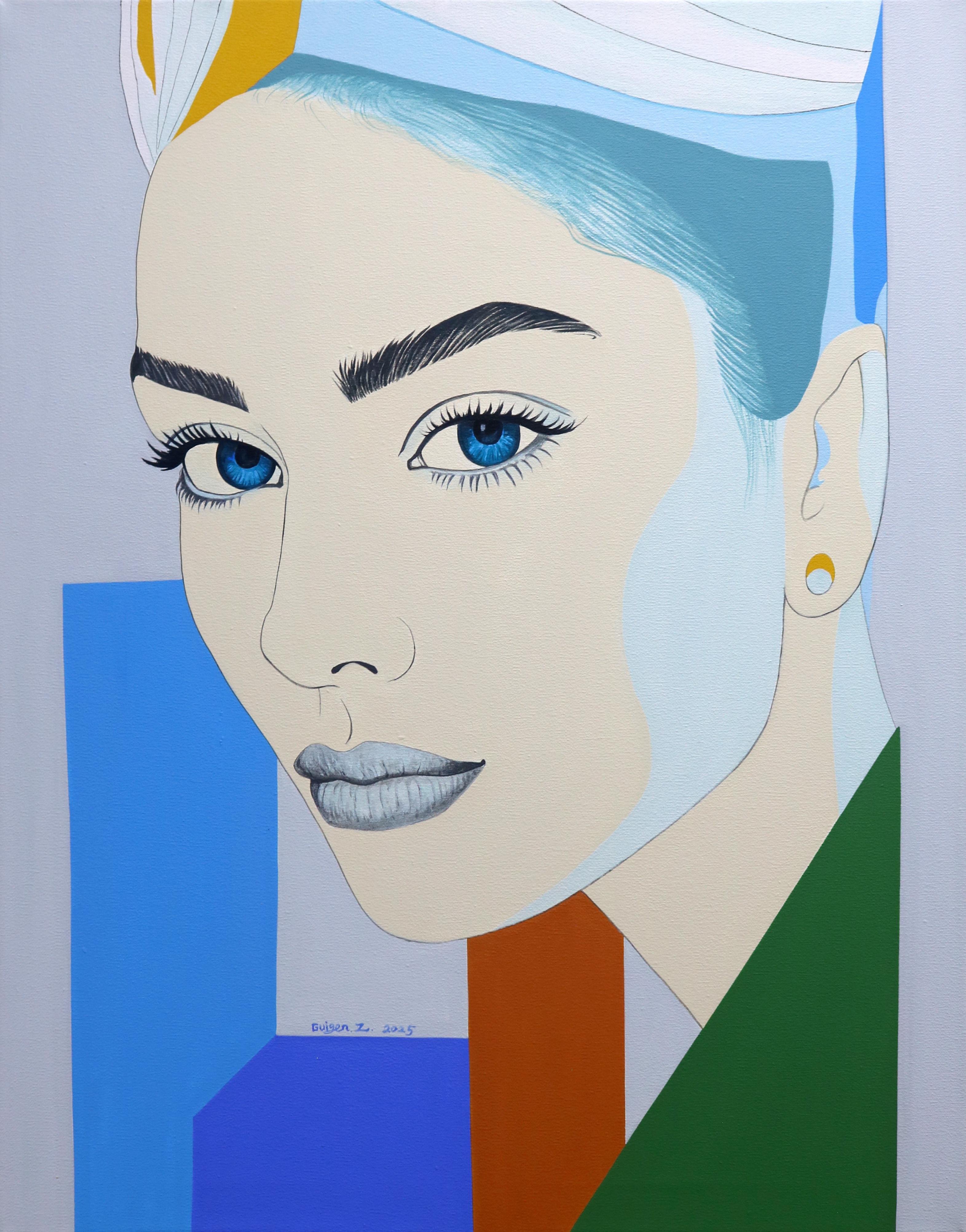 Deja Vu. Blue Hepburn, Original-Gemälde