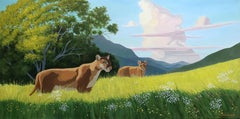 Felidae. Mountain Majesty, Oil Painting