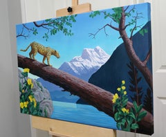 Felidae. Abwärts gehen, Ölgemälde