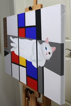 Felidae. White Cattie, Originalgemälde