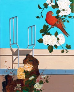 Flower and Bird II, Oil Painting