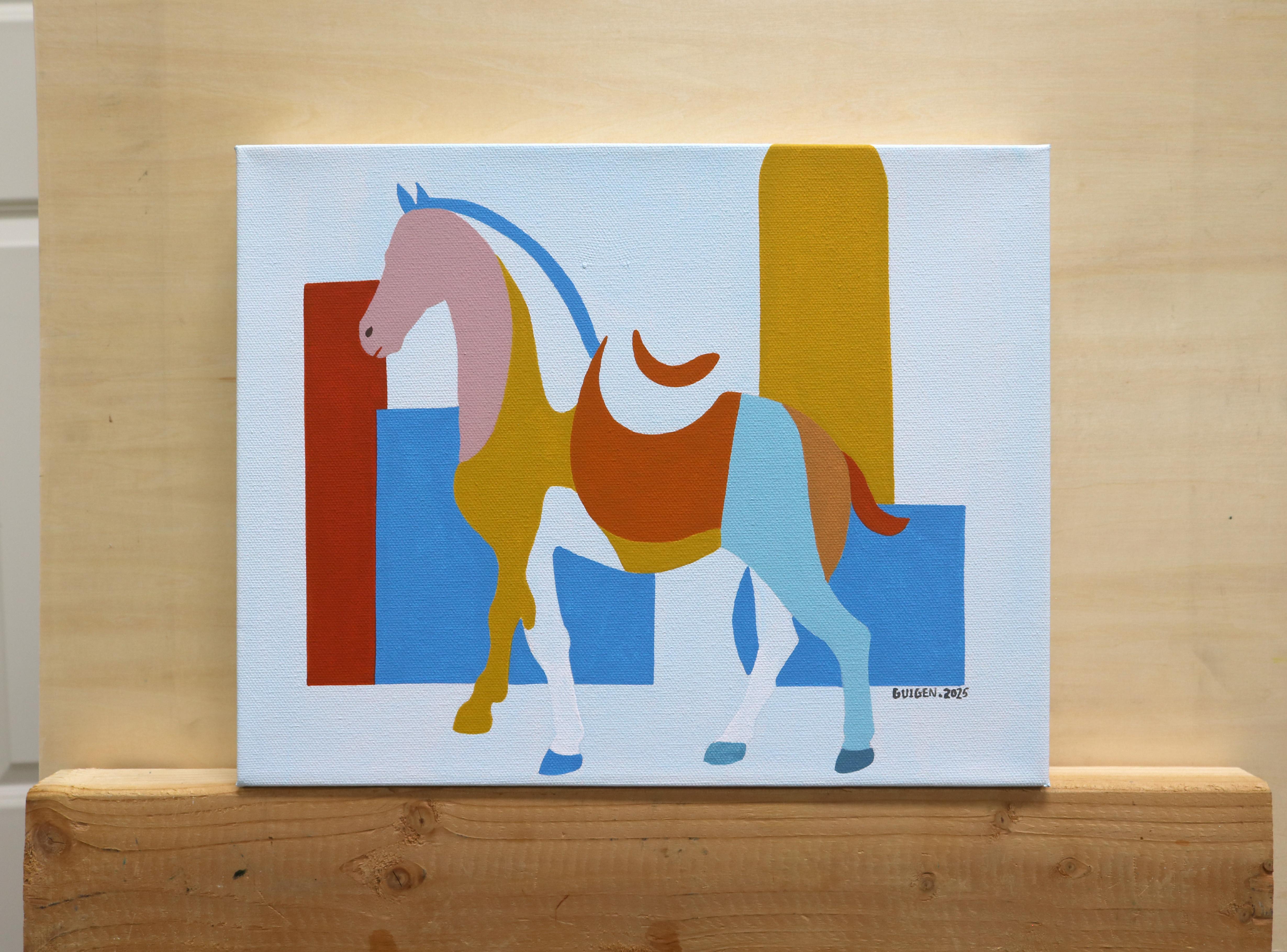 Cavallo geometrico 3, Pittura originale - Painting Contemporaneo di Guigen Zha