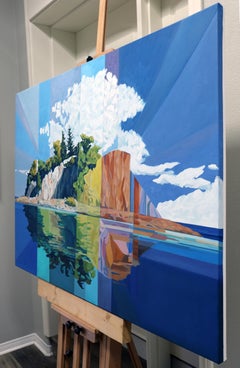 Island. Cool Lights, Oil Painting