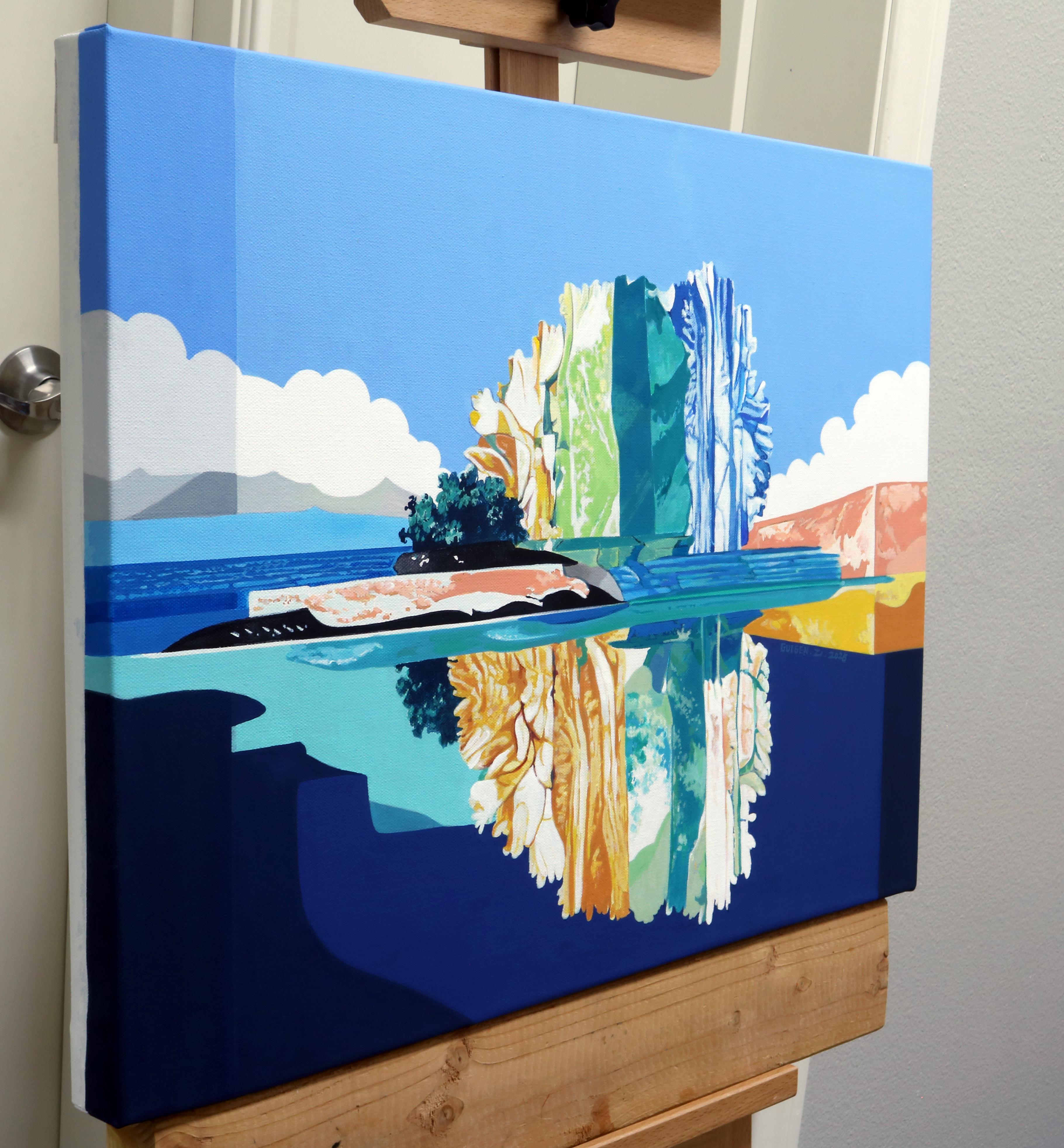 Insel. Evolution, Original-Gemälde – Painting von Guigen Zha