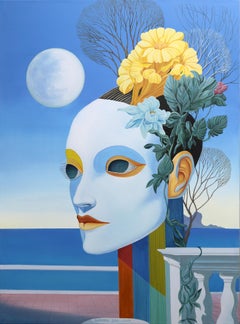Island. Full Moon, Oil Painting