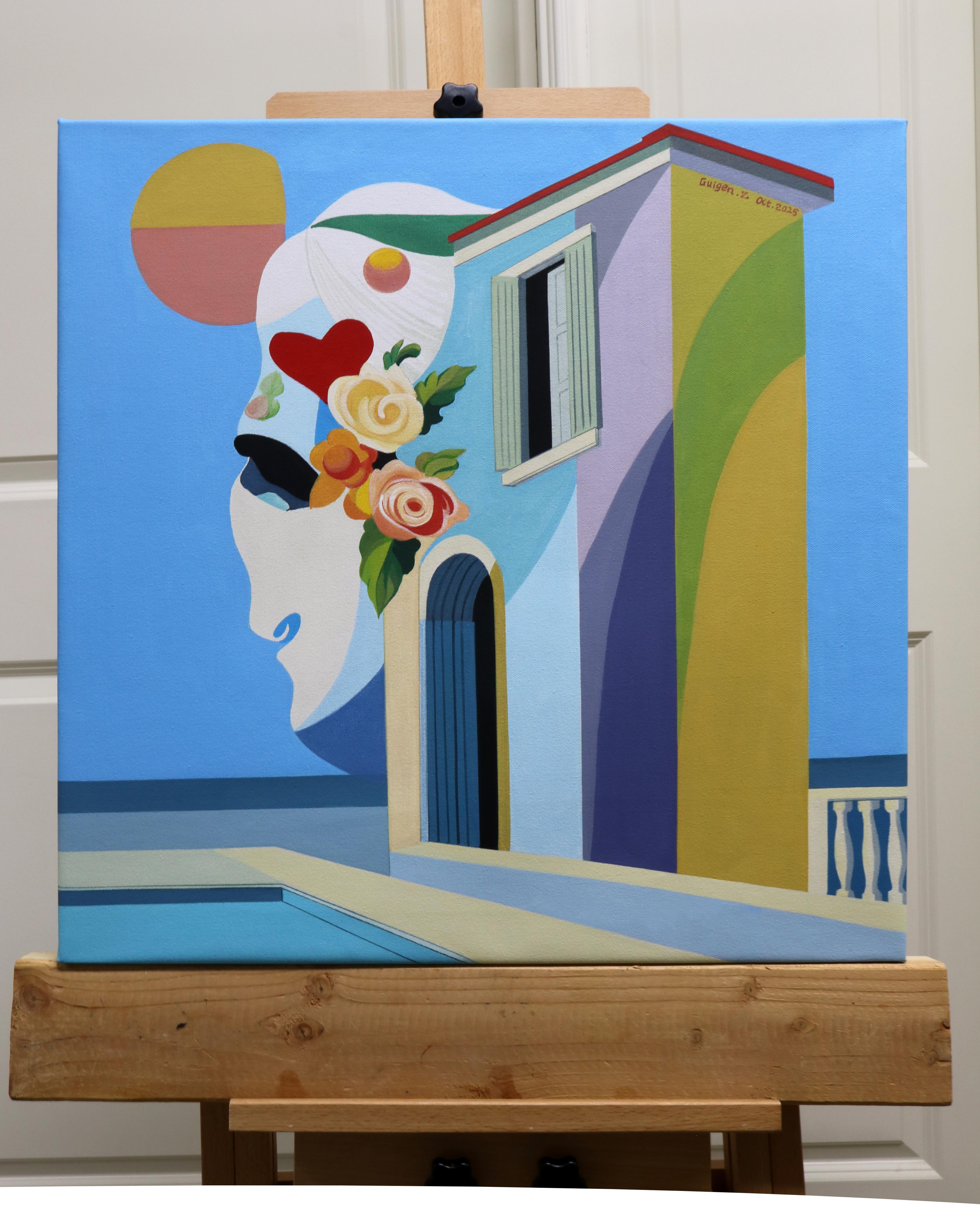 Isla. Casa fantasma, Pintura original - Painting de Guigen Zha