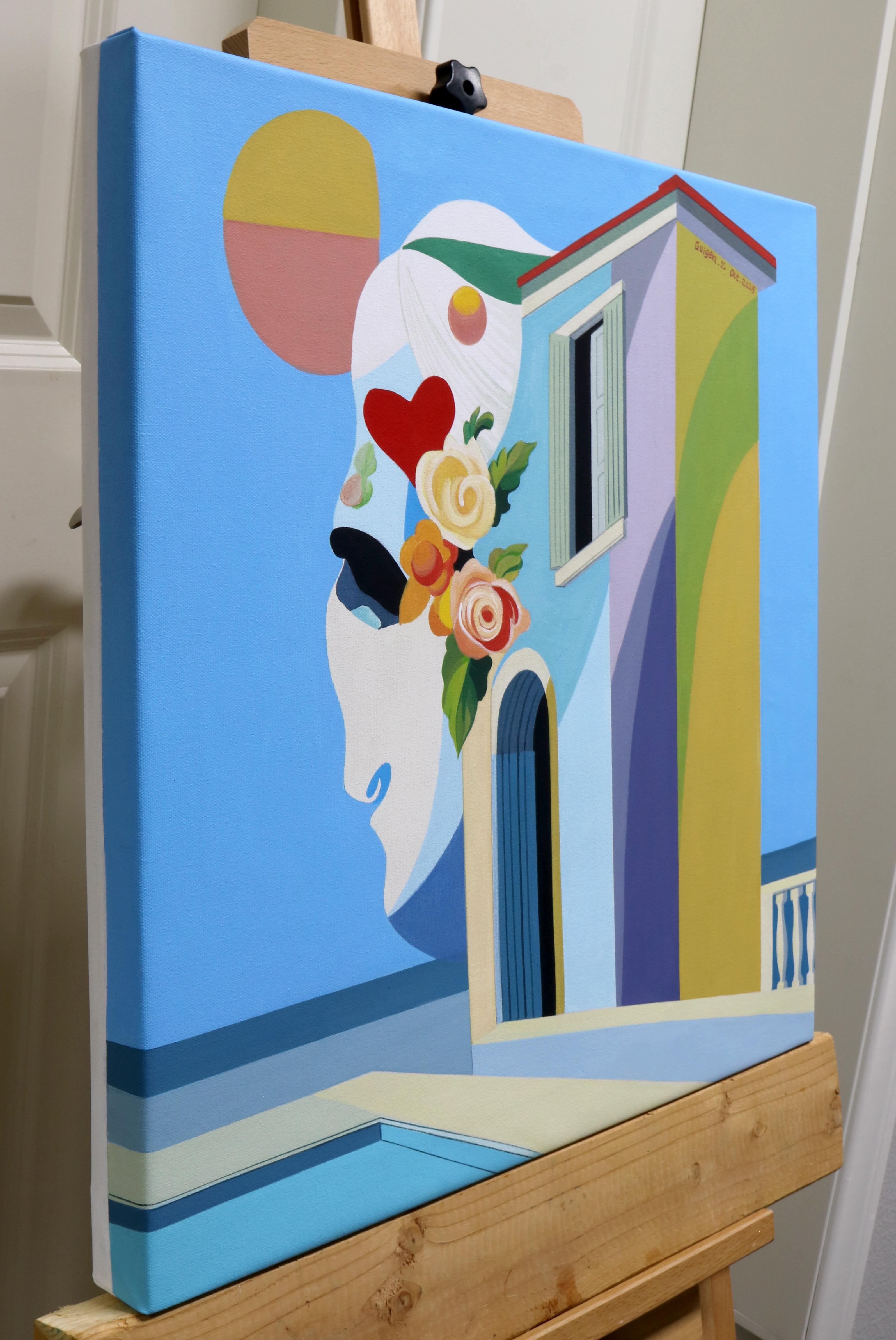 Isla. Casa fantasma, Pintura original - Painting Surrealista de Guigen Zha