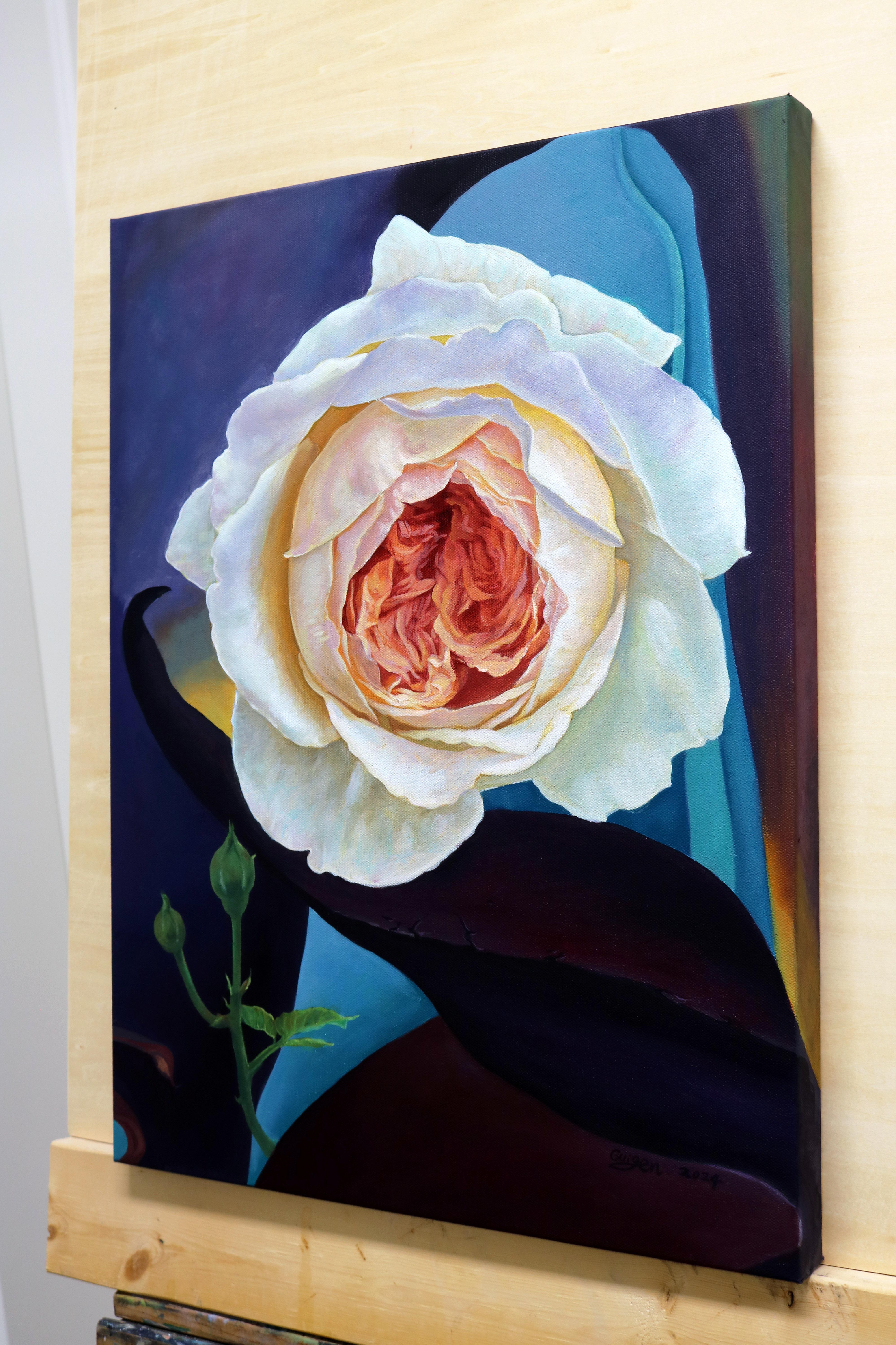 Rose. Trespassing 1, Pittura a olio - Painting di Guigen Zha