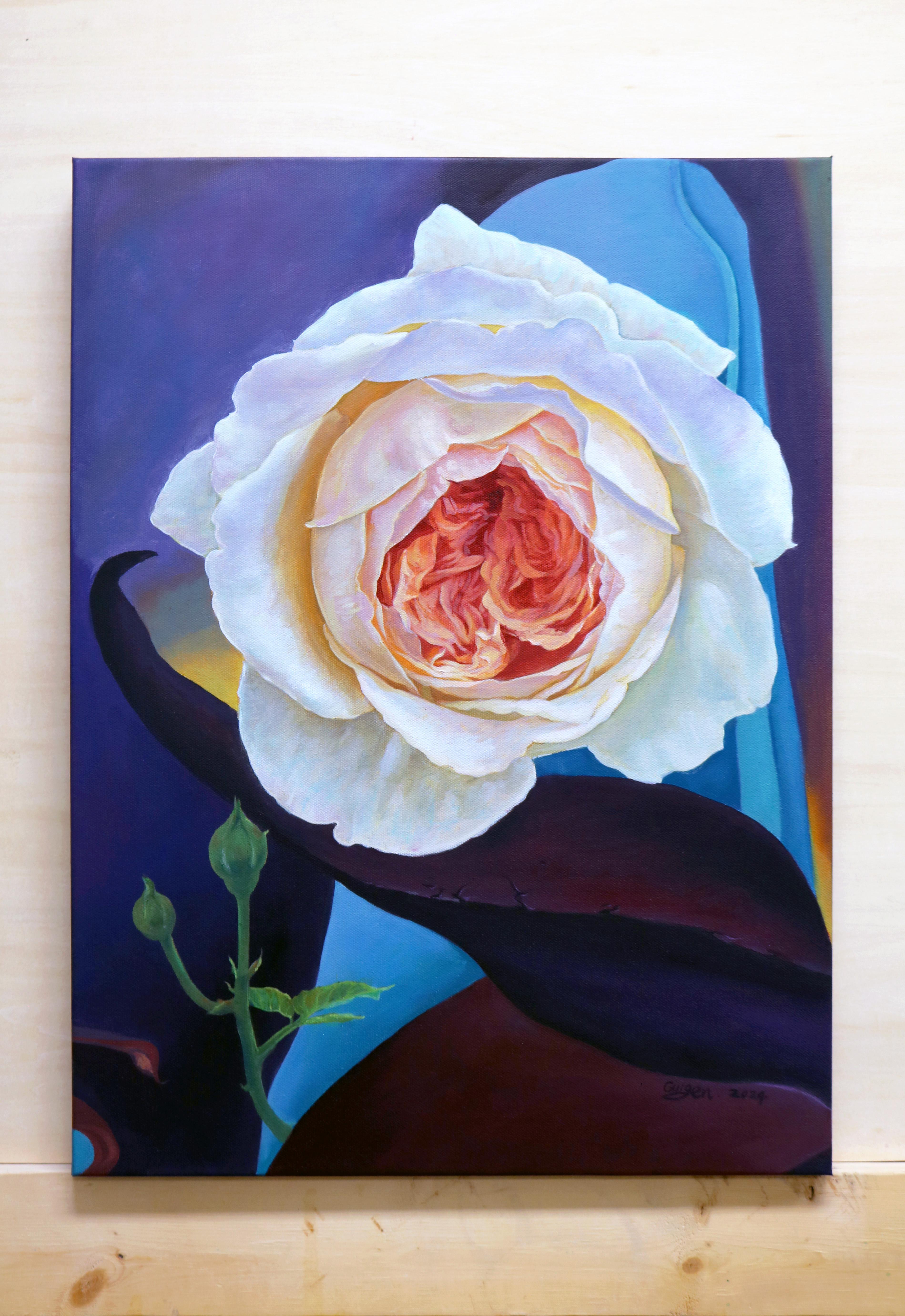 Rose. Trespassing 1, Pittura a olio - Painting Realismo di Guigen Zha