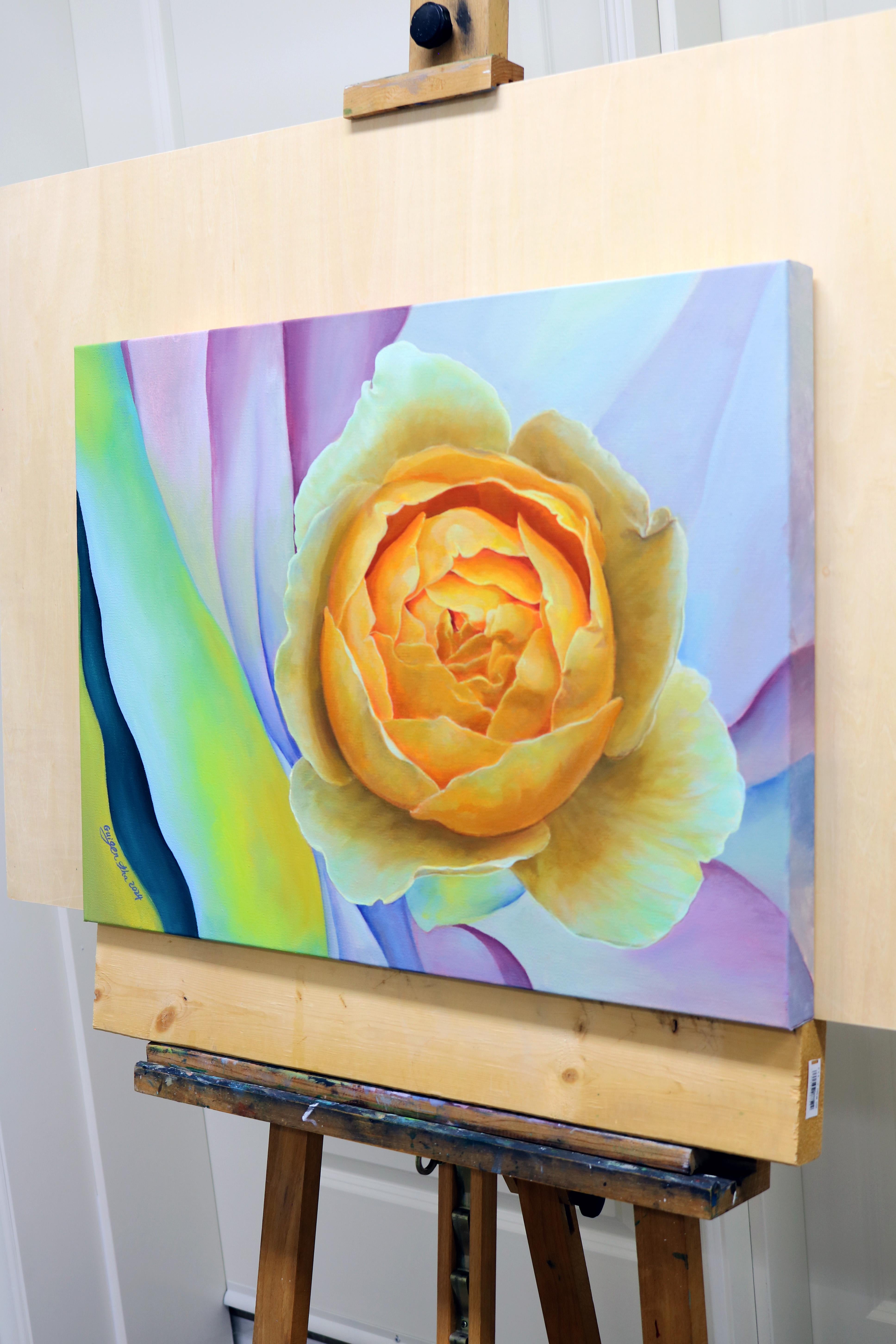 Rose. Trespassing 2, Pittura a olio - Painting di Guigen Zha