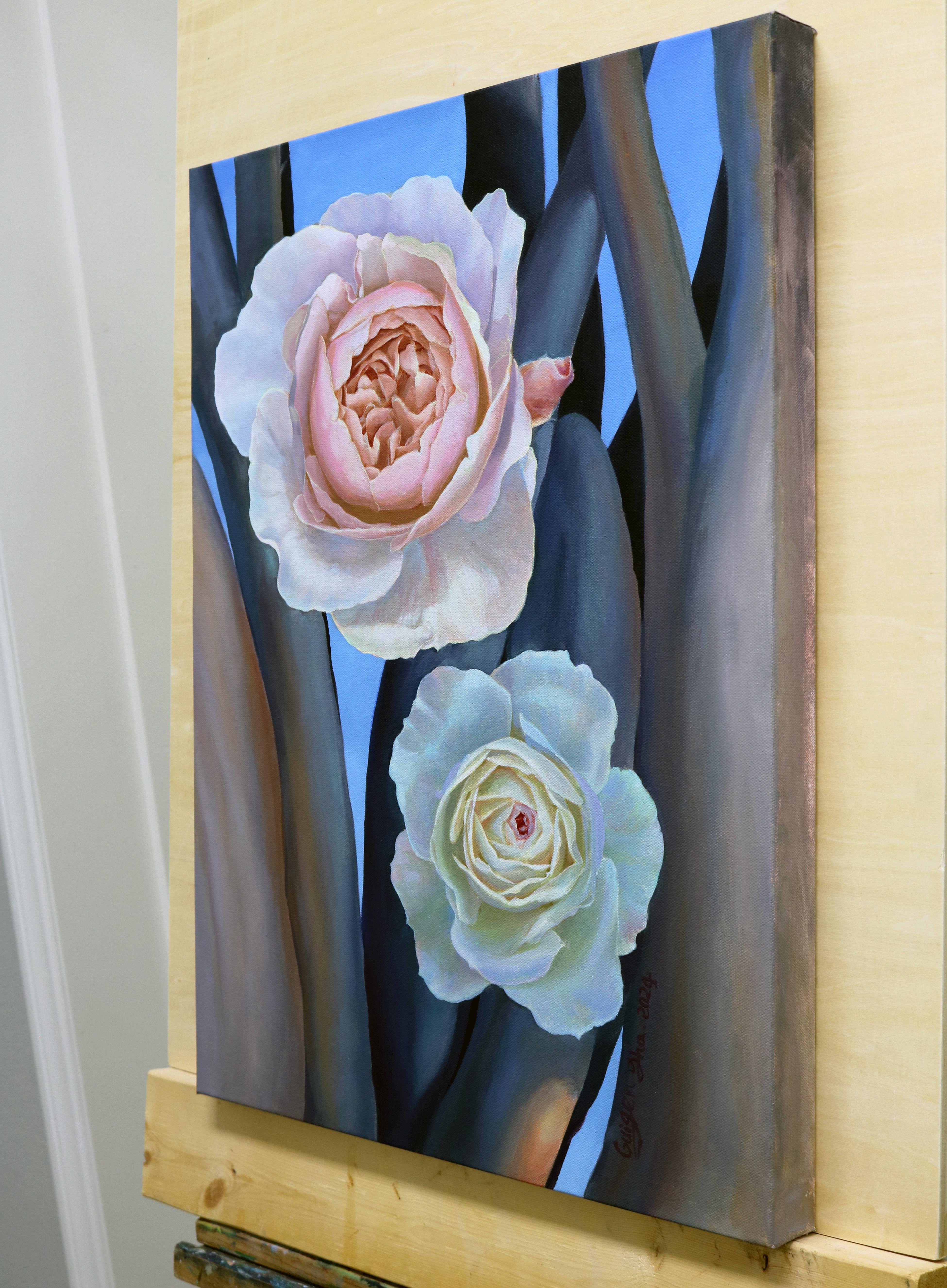 Rose. Trespassing 3, Pittura a olio - Painting di Guigen Zha