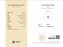3.79 Ct GUILD certificate Rare Natural unheated sapphire Burma Vivid purple