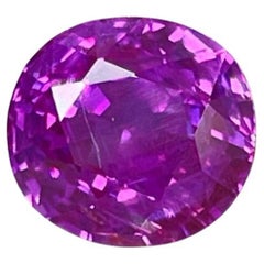 Certificat GUILD Rare saphir naturel non chauffé  violet de Birmanie 3,79 carats