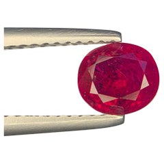 Guild Certified 1.16 Carat Untreated Burmese Loose Ruby Gemstone