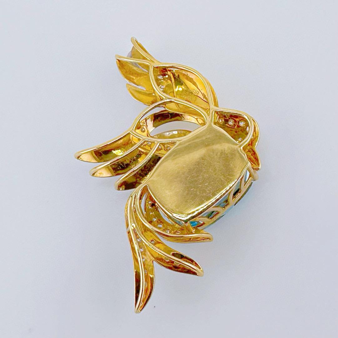 Guild Certified 5.49Ct Santa Maria Aquamarine ‘Wings of Joy’ Collection Pendant In New Condition For Sale In Kowloon, HK