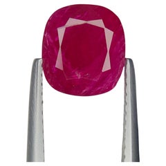 Guild Certified 2.44 Carat Untreated Loose Burmese Ruby Gemstone