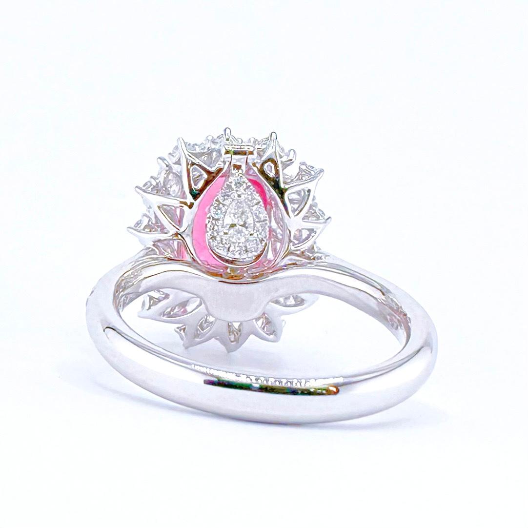 18 Karat Goldring, Guild zertifizierter 3,11 Karat Mahenge Spinell Diamant für Damen oder Herren im Angebot