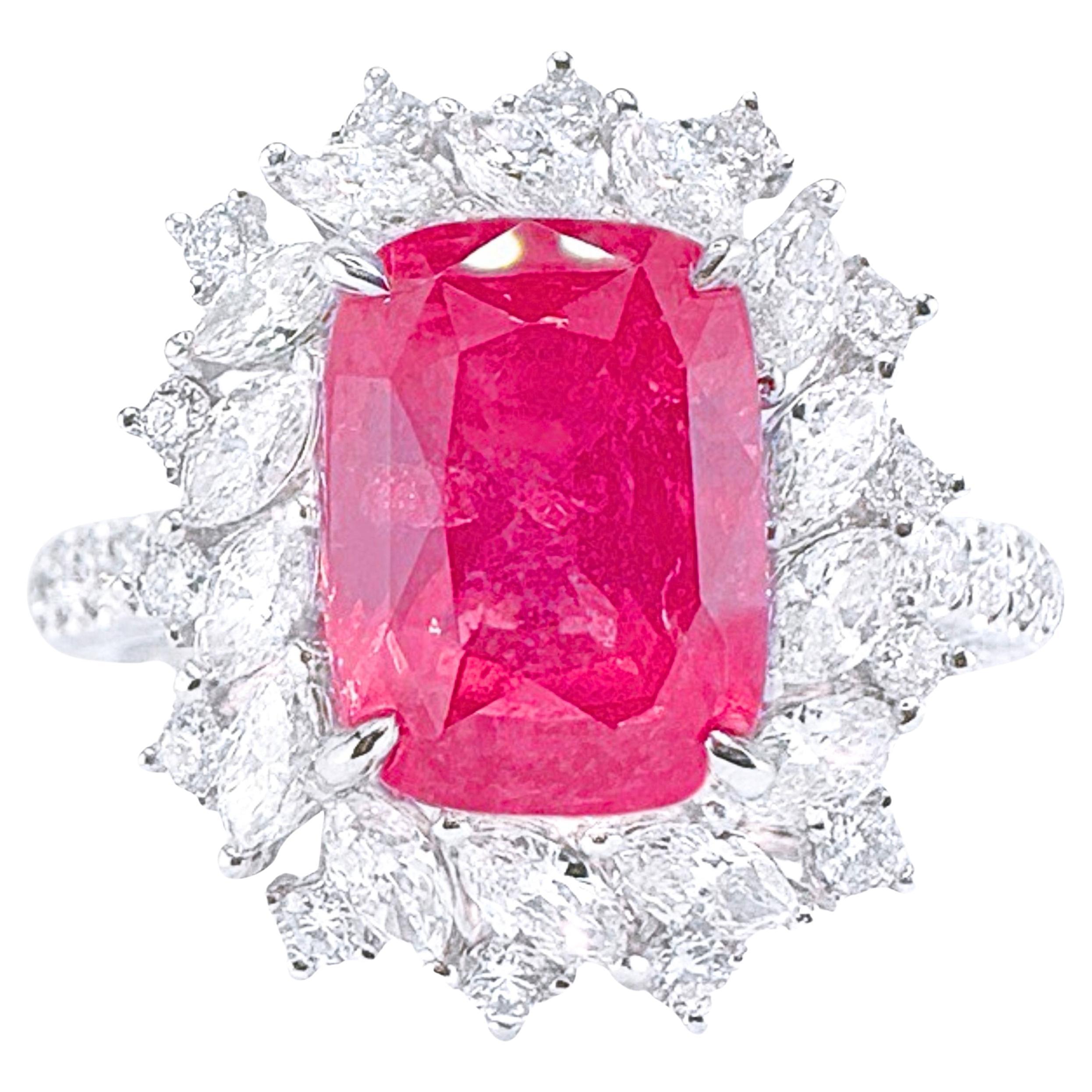 Bague en or 18 carats certifiée Guild 3,11 CT Mahenge Spinel Diamond