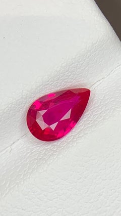 GUILD Certified Pigeon Blood Ruby 1.06 ct – Exceptional Pear-Cut